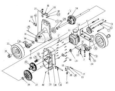 Page Z Diagram and Parts List for MK-4036HY  MK Diamond Concrete Saw